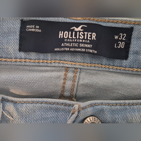 Hollister Men's Sky Blue Skinny Jeans - Picture 3 of 5